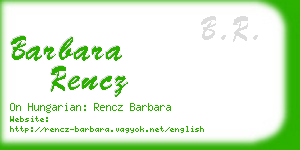 barbara rencz business card